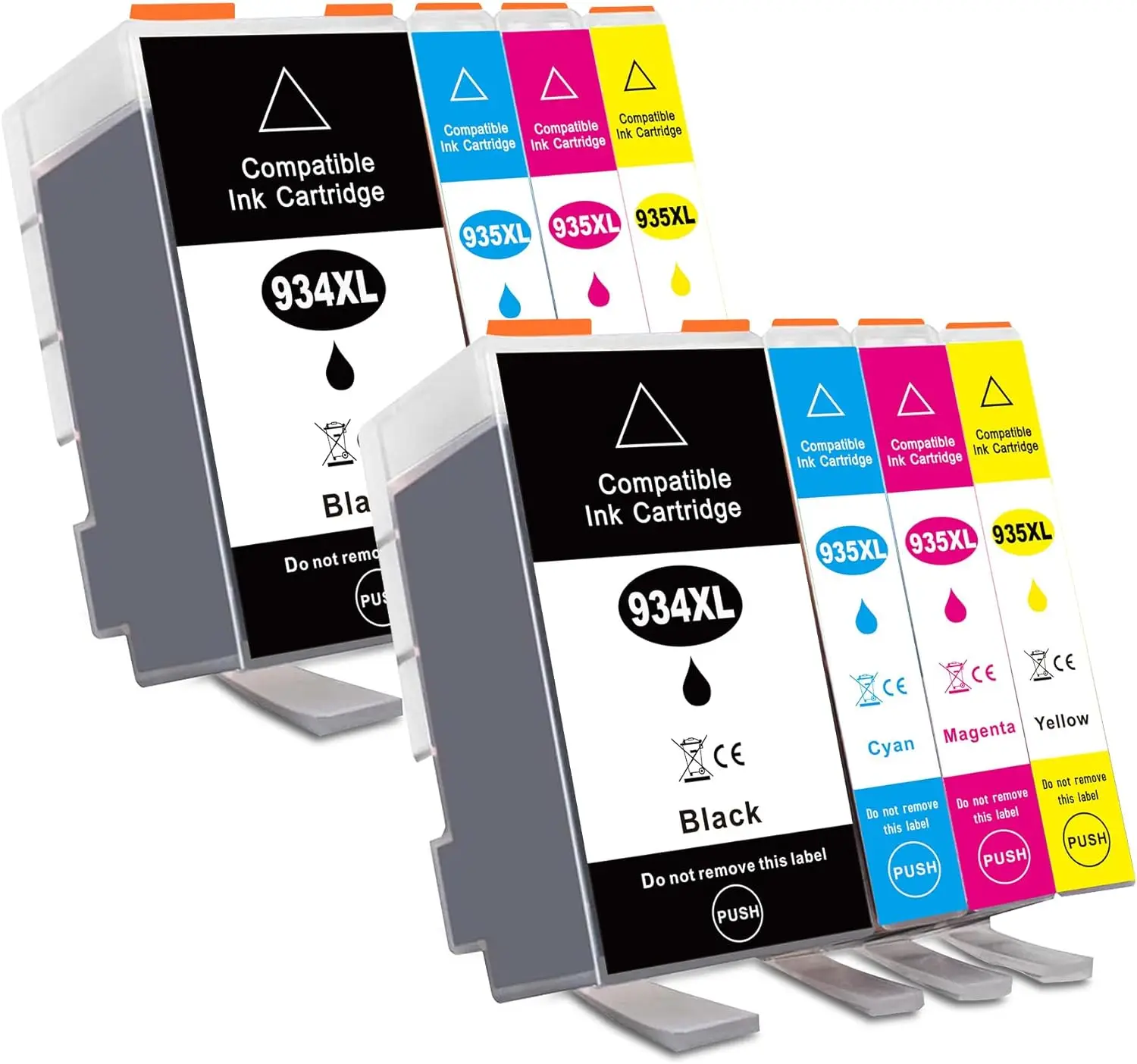 Compatible Ink Cartridges Replacement for 934 935 XL 934XL 935XL for Officejet Pro 6830 6230 6835 ( 8-Pack)