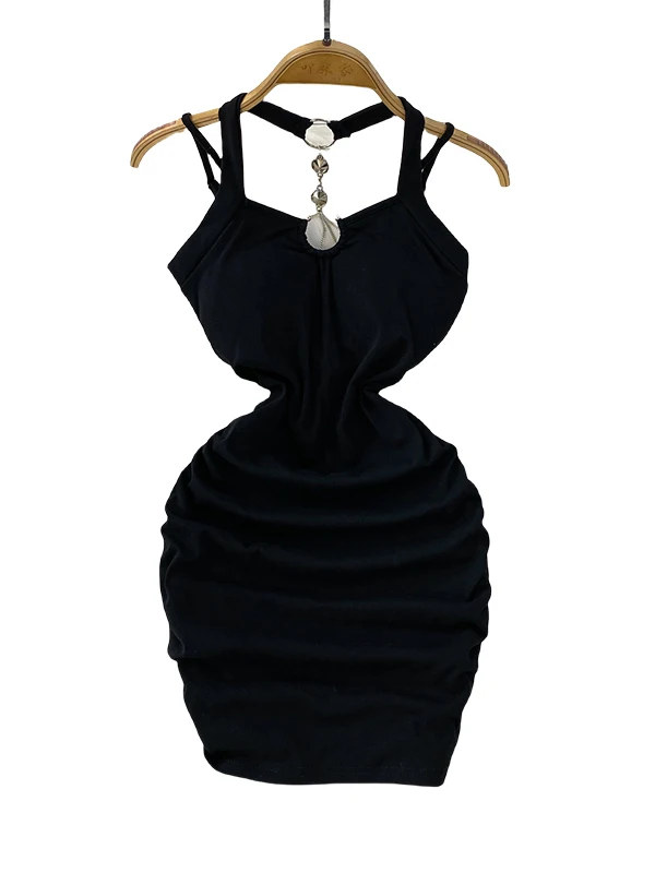 Ele U-Ne Red Dr Damen Sommer Elastisch Plissee Schlankheitsrock Hängender Neline Dr Korean Sle Pendeln