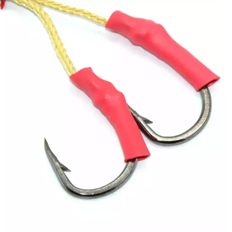 TAKEDO 10827A anzuelo de ayuda jigging línea Kevlar anillo sólido