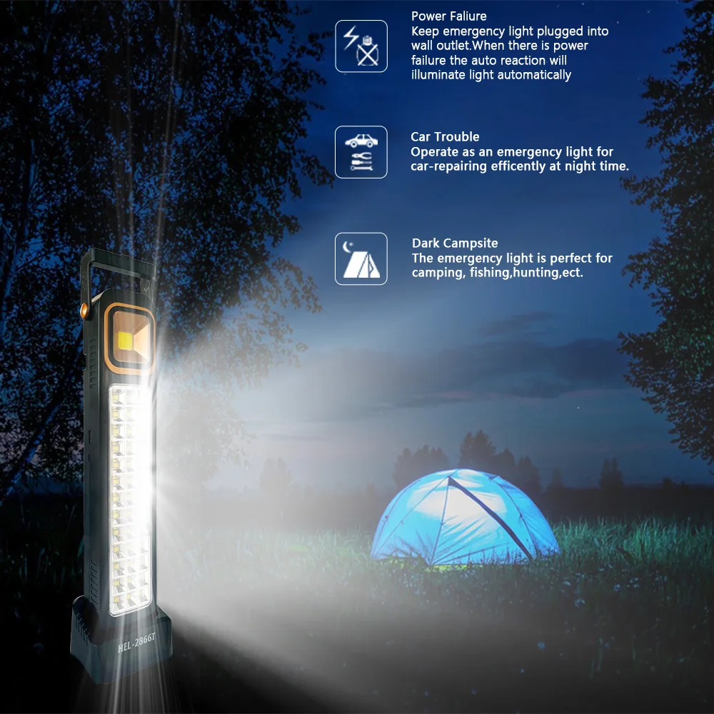 Imagem -02 - Solar Emergência Led Light Outdoor Camping Light Mercado Noturno Stall Stall Industrial Searchlight