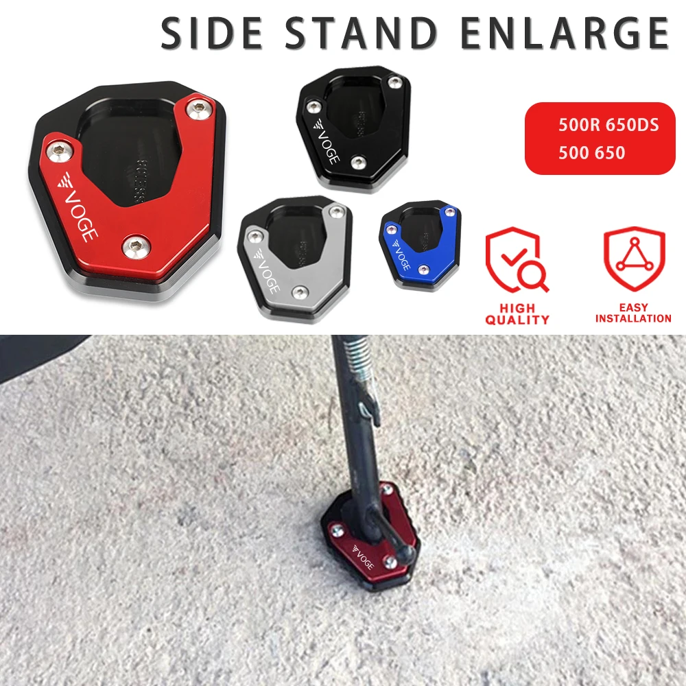 

Side Stand Enlarge Plate Kickstand Extension Motorcycle Accessories FOR LONCIN VOGE 500DS 650DS LX500R 500 650 AC DS 500R 350AC