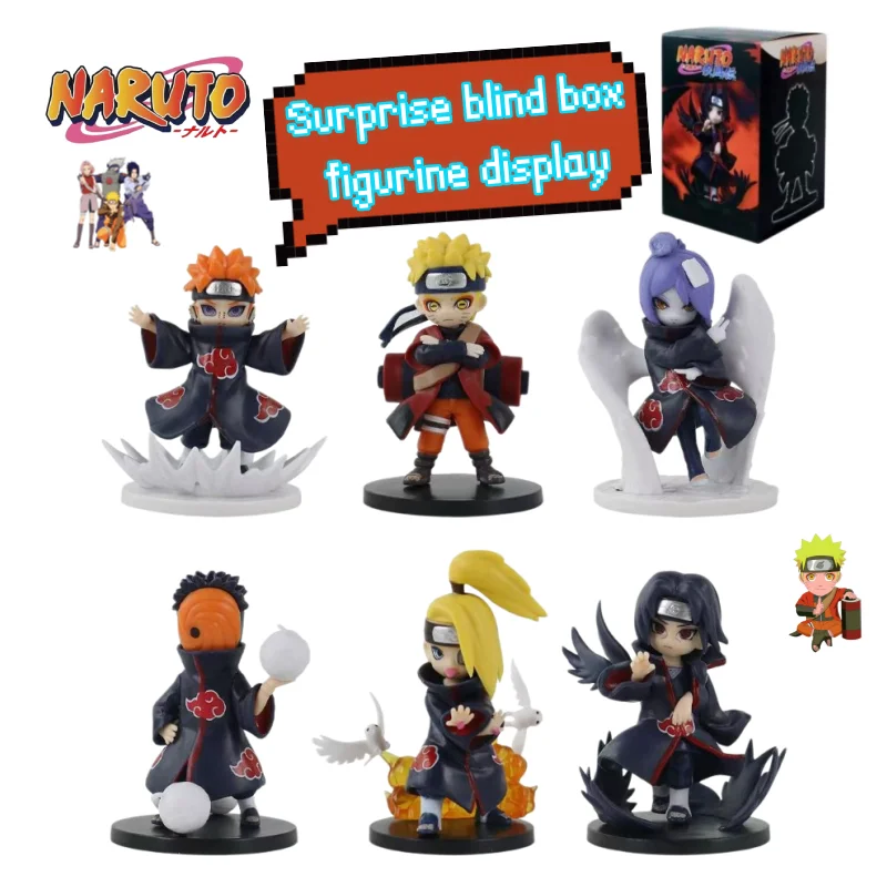 

New NARUTO Uzumaki Naruto Uchiha Sasuke Hand-made Surprise Blind Box Creative Animation Car Console Ornaments Decoration Gift
