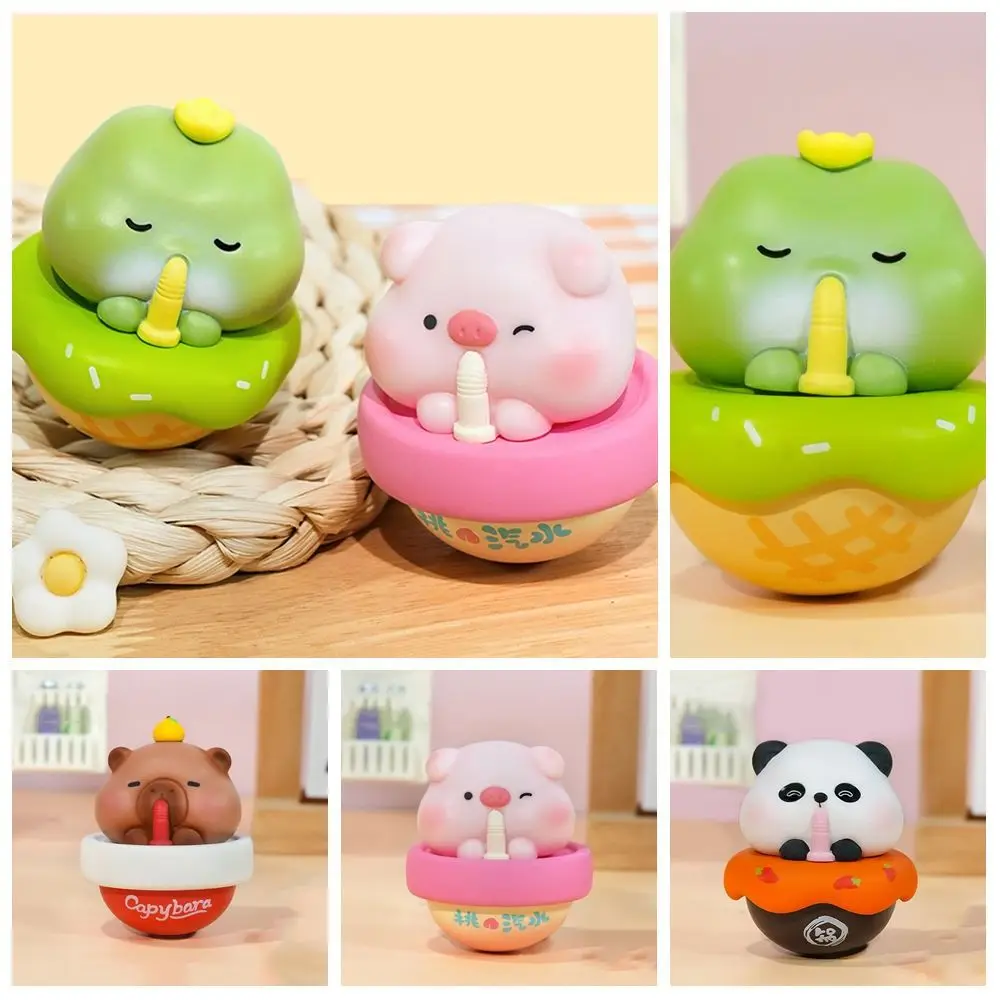เรซิ่น Capybara Tumbler เครื่องประดับ Panda รุ่นกบ Figurine ตกแต่งคอลเลกชันมินิเครื่องดื่มเครื่องดื่มตุ๊กตาเครื่องประดับตกแต่ง