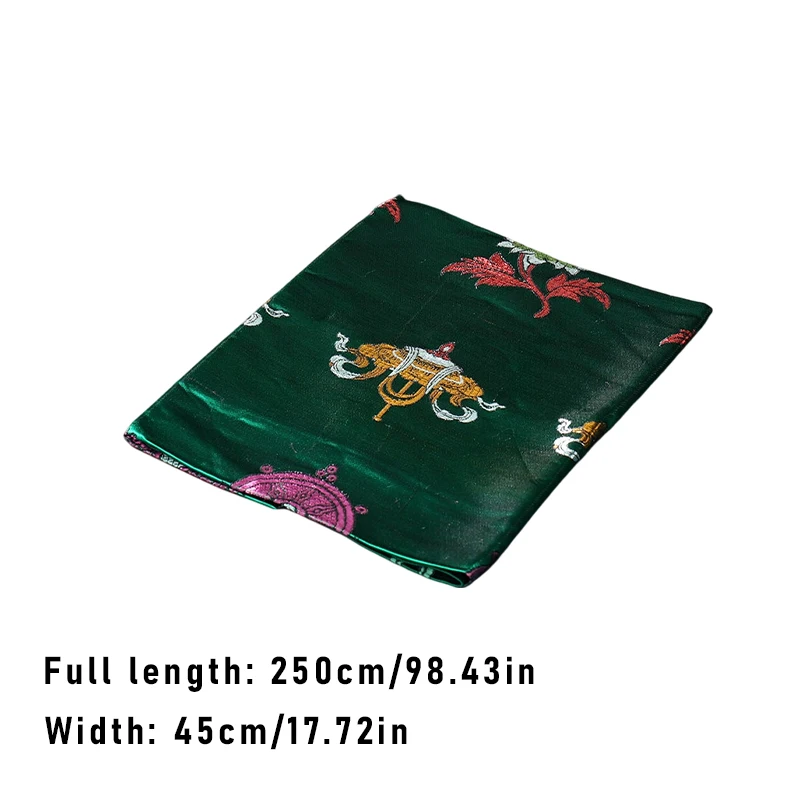 Tibetan Hada Tantric Cloth Handicraft 2.5M Khata Scarf Mongolian Nationality Auspicious Buddhist Worship Home Gift Tribute Decor