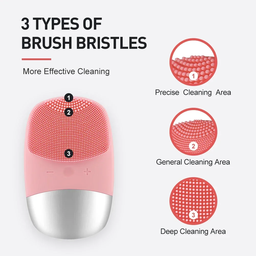 Electric Face Cleansing Brush Facial Cleanser Sonic Facial Cleansing Brush Scrubber Skin Massager