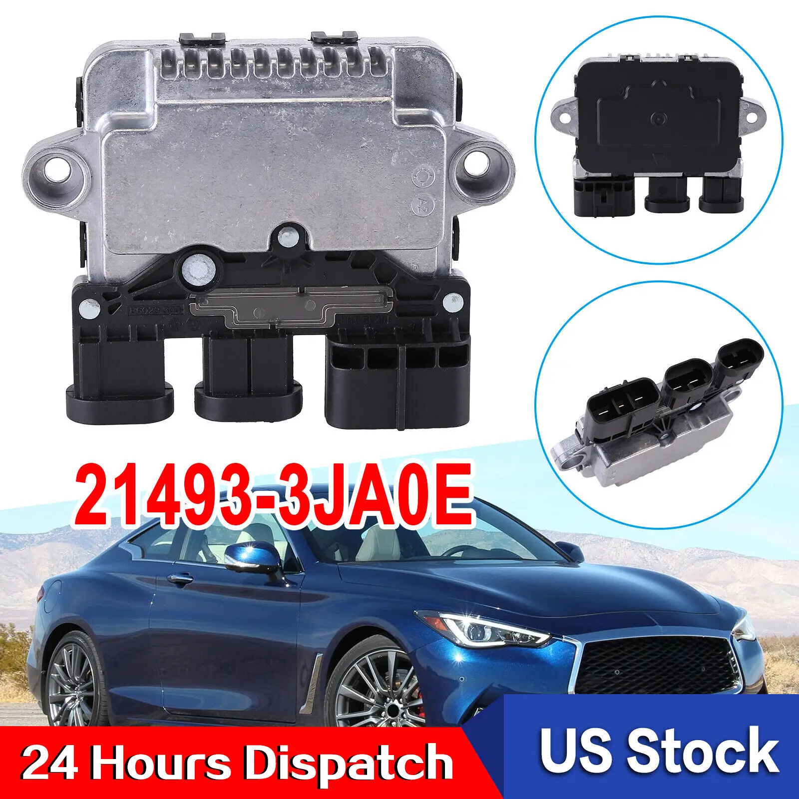 

Fits For 2014-2019 Nissan Infiniti Fan Control Module Pathfinder Q60 21493 3JA0E