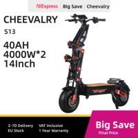 Cheevalry S13 2*4000W Powerful Electric Scooter 60V 40AH Battery 14 Inch TireAdult Electric Scooter  Off-Road Electric Scooter