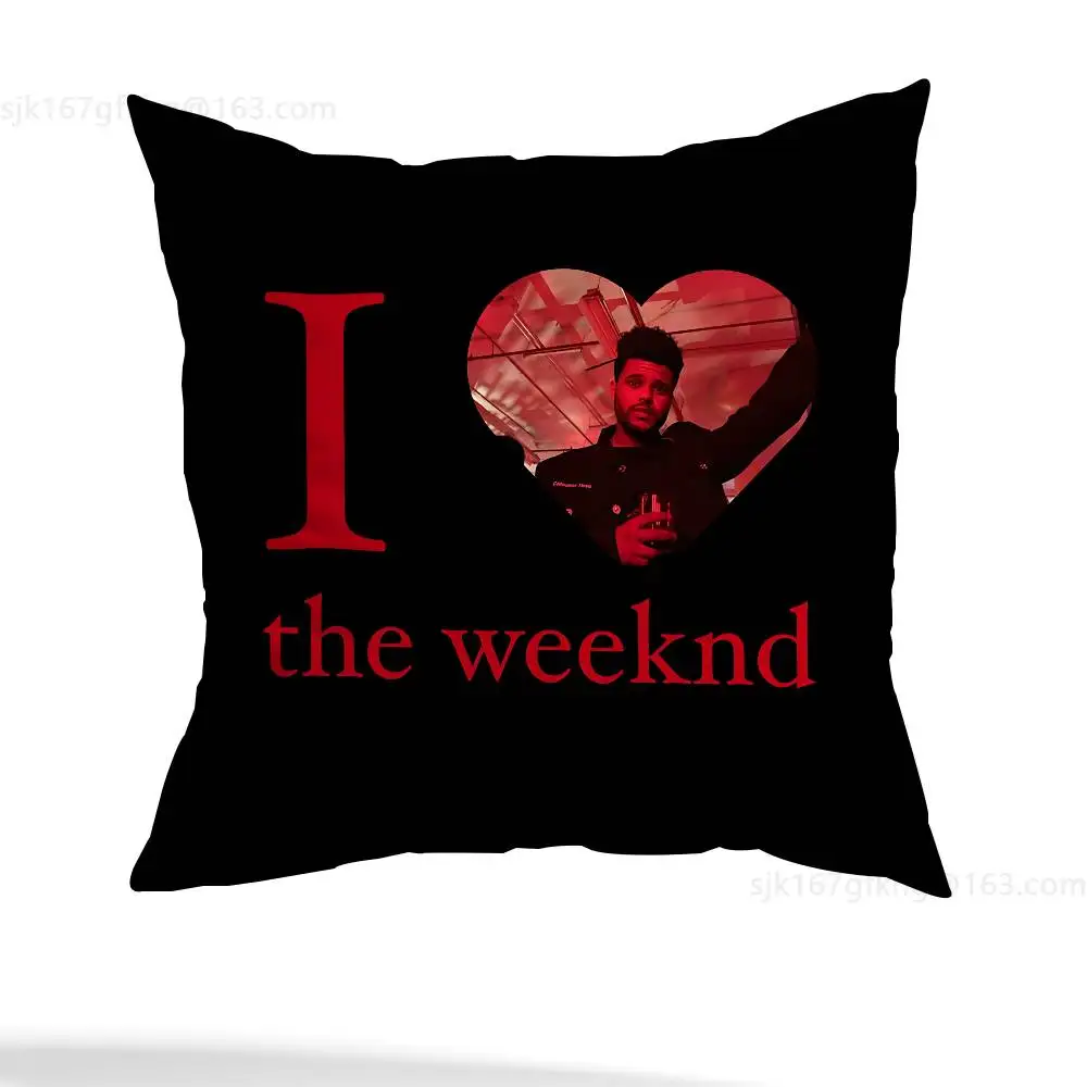 Funda de almohada Singer T-The Weeknd, funda de almohada antipolvo con cremallera Invisible, funda de cojín de sofá de felpa corta y sedosa