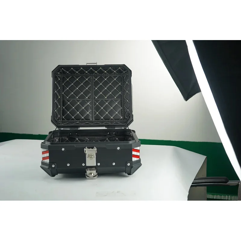 Aluminum Alloy 22L Black Motorcycle Tail Box Top