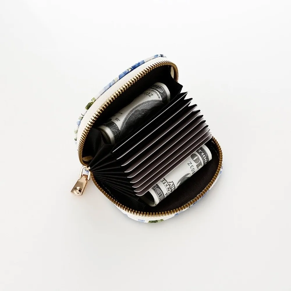 المحمولة الأزهار المطبوعة عملة المحفظة بو حقيبة التخزين تغيير المال المنظمون سستة صغيرة مخلب المحفظة النساء الفتيات