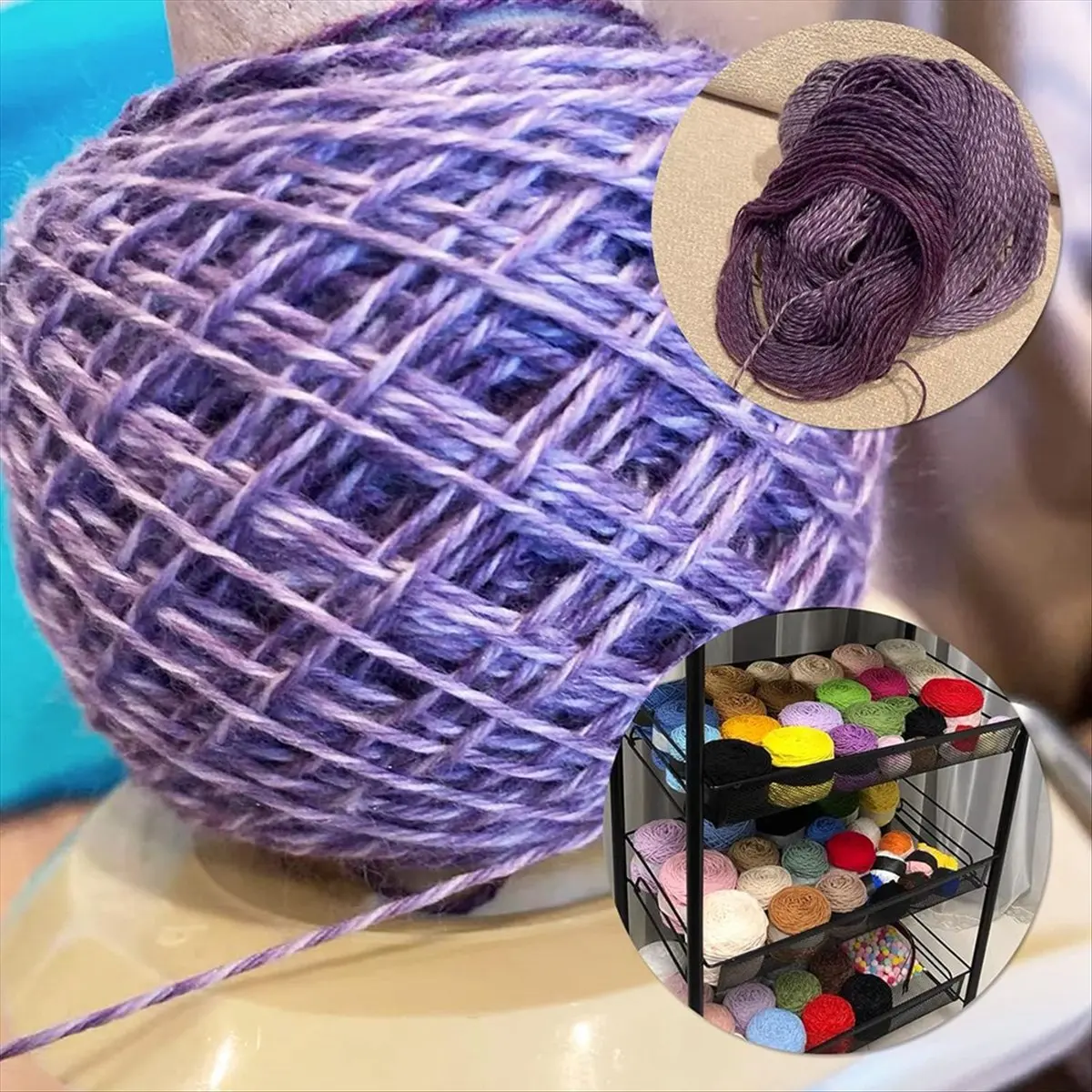 【TODAY-BUY】Yarn Winder Fiber Needle Craft Yarn Ball Winder Holder Hand Operated,Portable Package,Easy to Set Up and Use