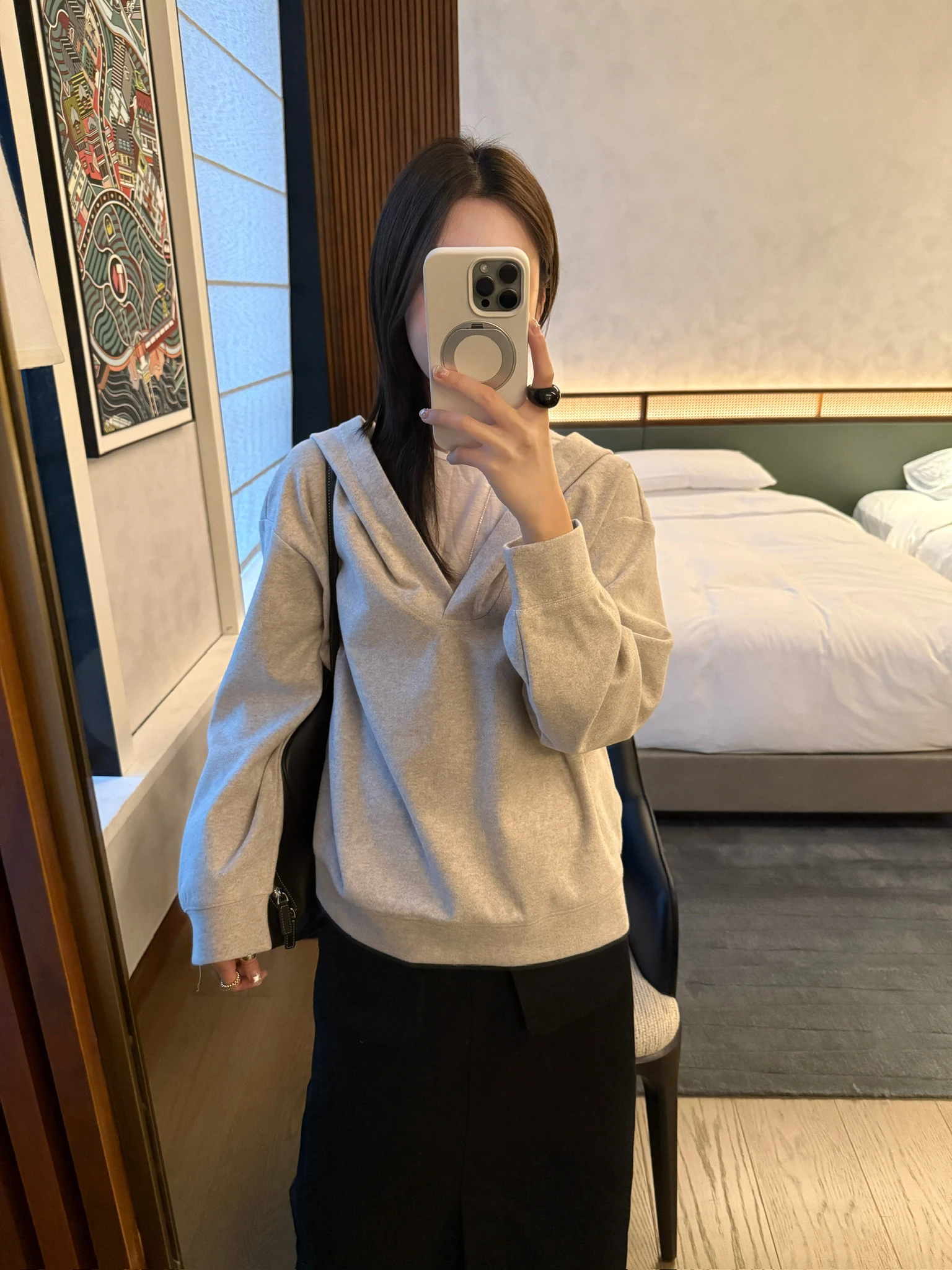 

Ретро-худи свободного кроя с V-образным вырезом, тонкий, в американском стиле, женский, с длинными рукавами, вязаный, для осеннего сезона ZS6949