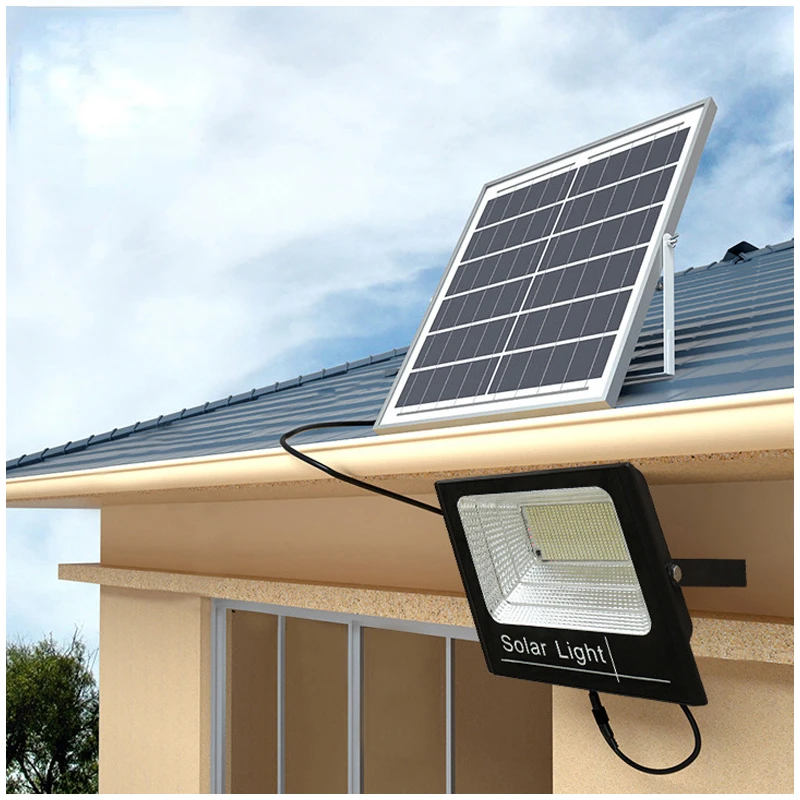 IP67 Waterproof 200W 300W 500W High Power LED Floodlight Outdoor Body Solar Lamp for Garden Use