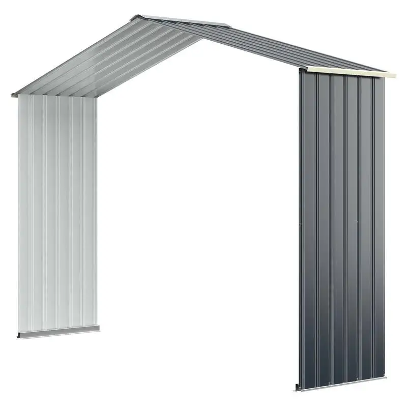 277cm Metall-Werkzeughaus/Gartenhaus Dieser Werkzeugstand ist aus Stahl gefertigt, was ihn robust und langlebig macht. Es eignet sich perfekt zum Aufbewahren verschiedener Gartengeräte,
