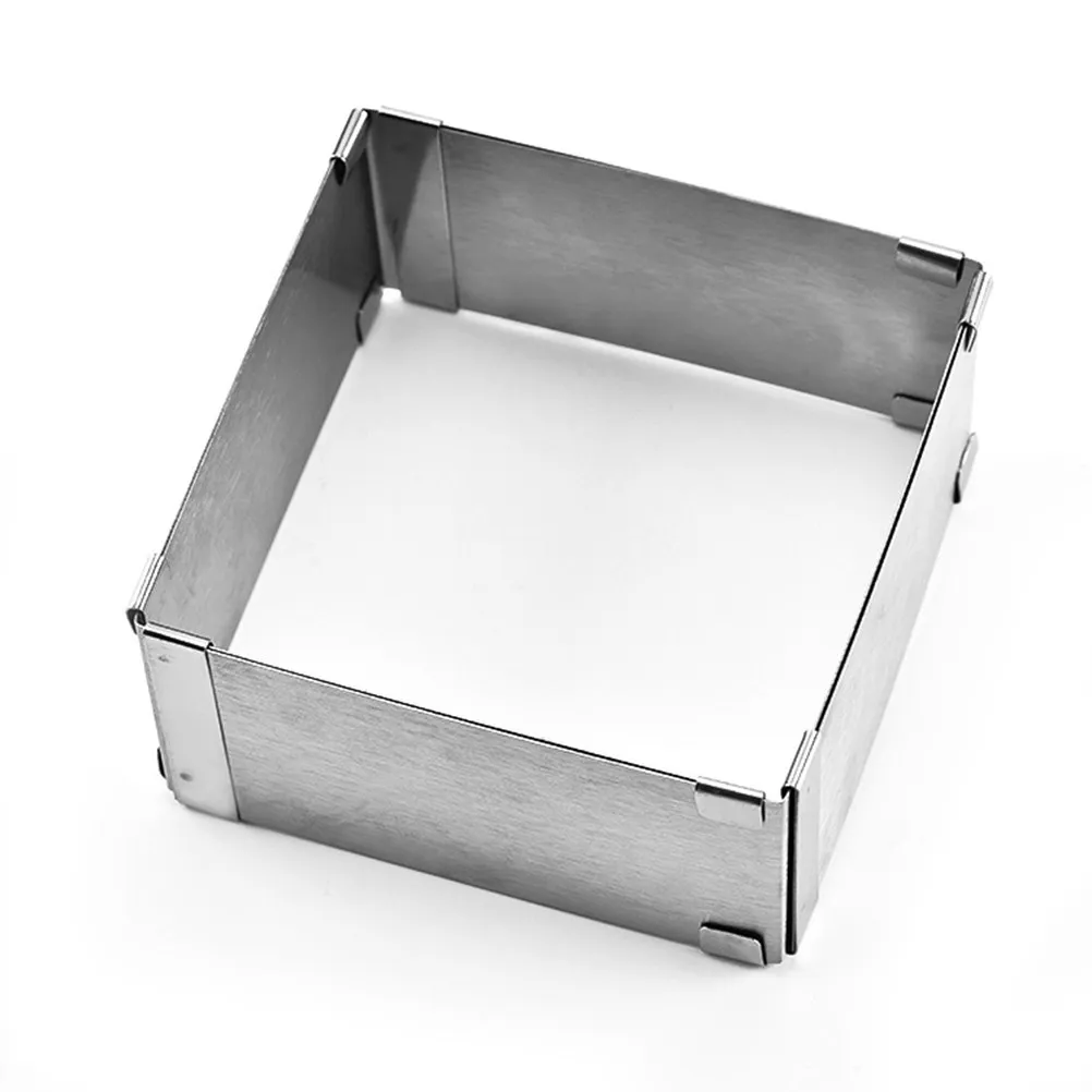 High Quality Stainless Steel Square Mousse Ring Mold Expandable Shrinkable Baking Ring for DIY Cake Pastry Mousse Dessert