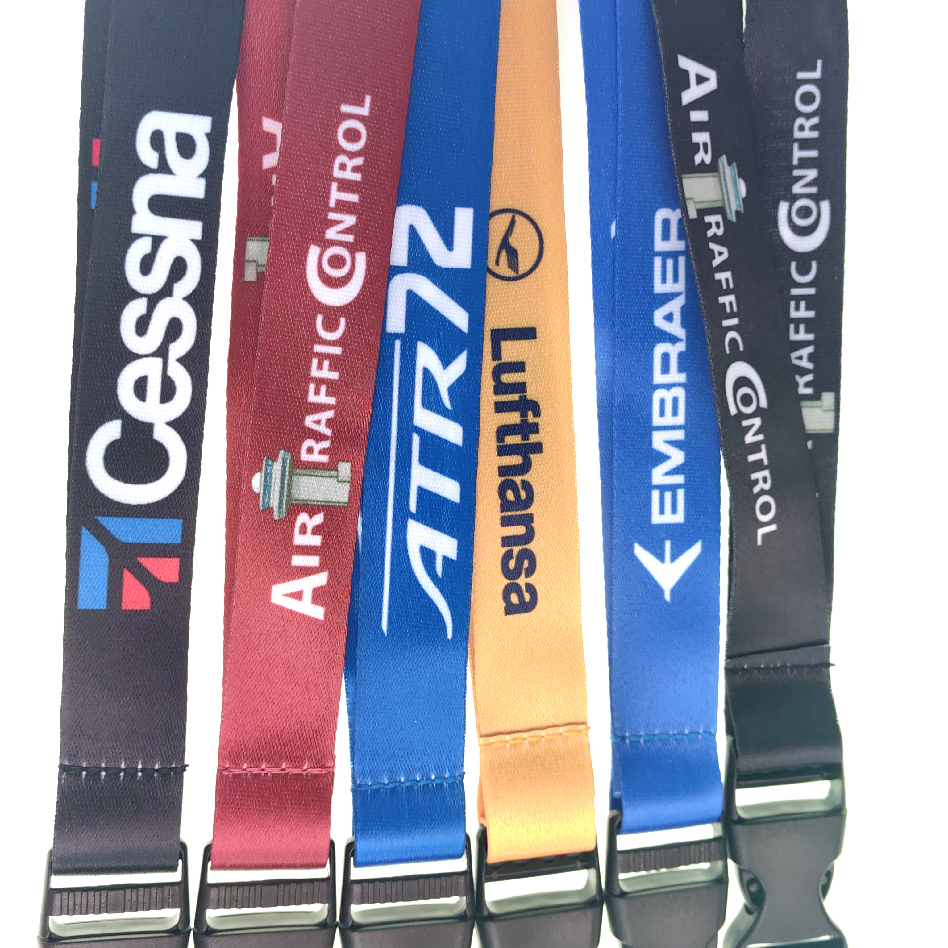 1PC Fashion Lanyard Key Chain With Snap Buckle Airplane Personnel Christmas Gift Work Badge ID Card Lanyard Halterneck