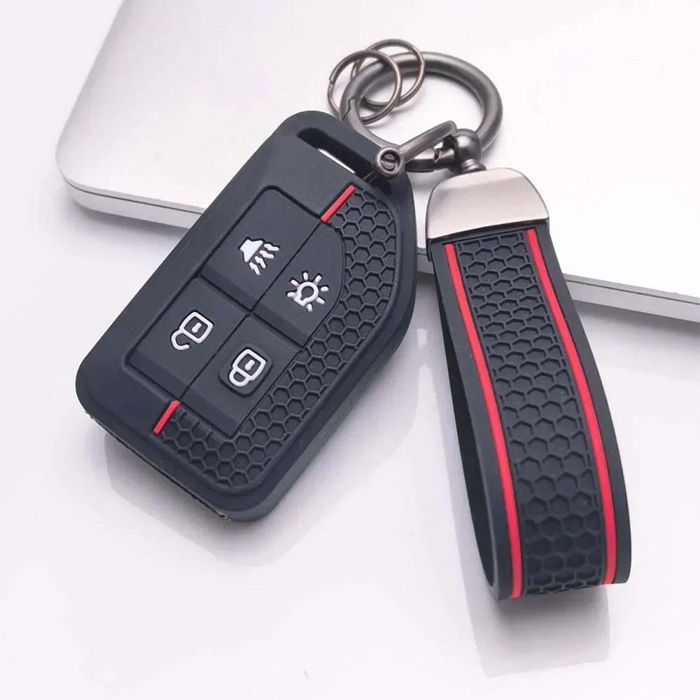 Silicone Car Key Case Shell Cover Holder For Volvo FH16 RC FM EVRO 6 fh CARGO 555 FM Heavy Truck Key Full Protection Accessory