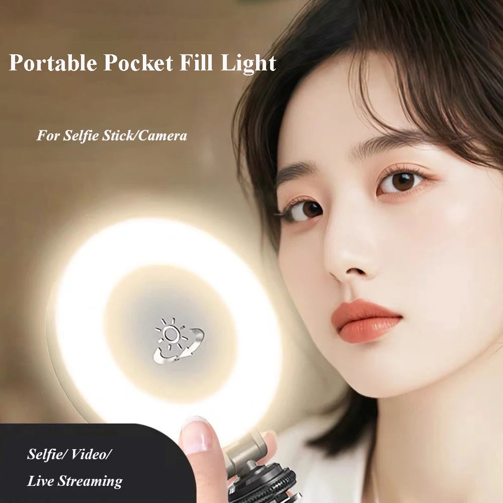 

Aulidtech светодиодный портативный карманный заполняющий светильник для фотосъемки для палки для селфи, штатива, поддержка камеры, холодный башмак, винтовой интерфейс 1/4