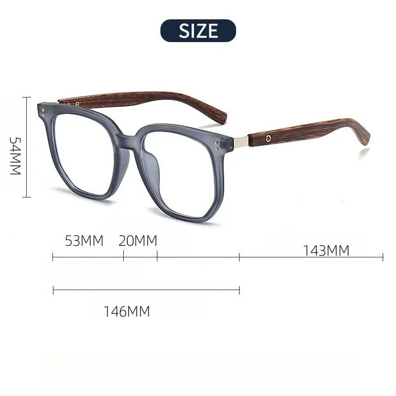 KIZN مكافحة الضوء الأزرق وصفة طبية الحديثة الترفيه واسعة حافة مضلع TR90 الرجال إطار النظارات البصرية النظارات الإطار النساء