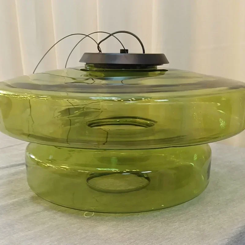 Designer Style Minimalist Glass Lighting for Restaurant Bedroom Creative Bedside Atmosphere  Artistic Pendant Light