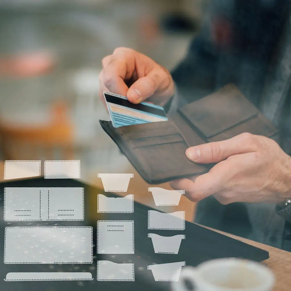 1Set Acrylic Wallet Production Template Set for Crafting Sewing Quilting Patchwork DIY Handmade Purse Patterns Templates