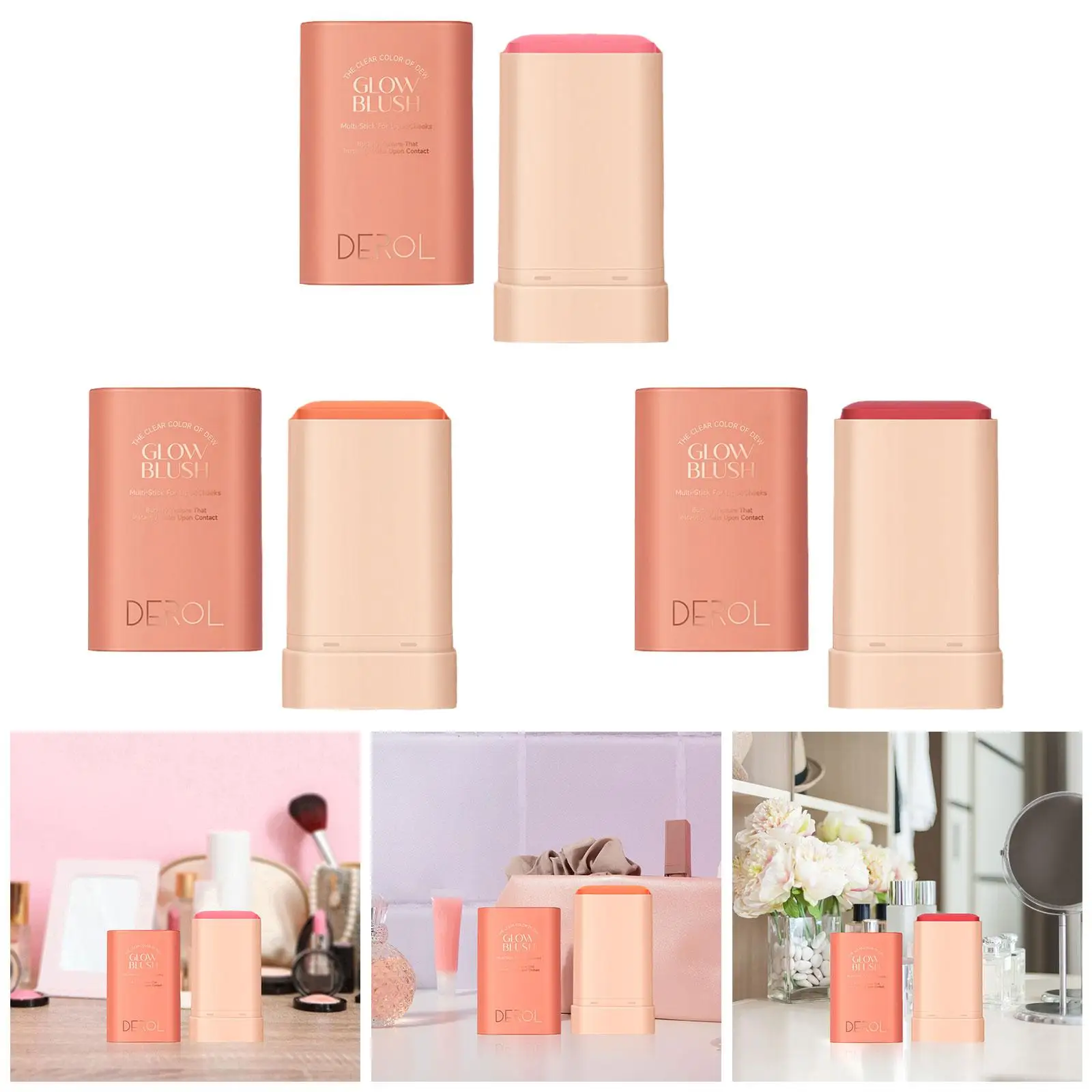 Face Contouring Cream Blush Portable Easy to Apply Versatile Moisturizer Stick for Daily Cheek Lip and Face All Skin Women Lady