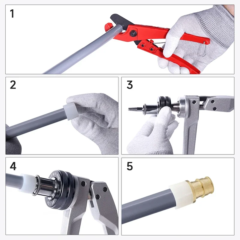 Plastic pipe manual expander PEXa for main channel, easy to install expander for air conditioning pipe expansion
