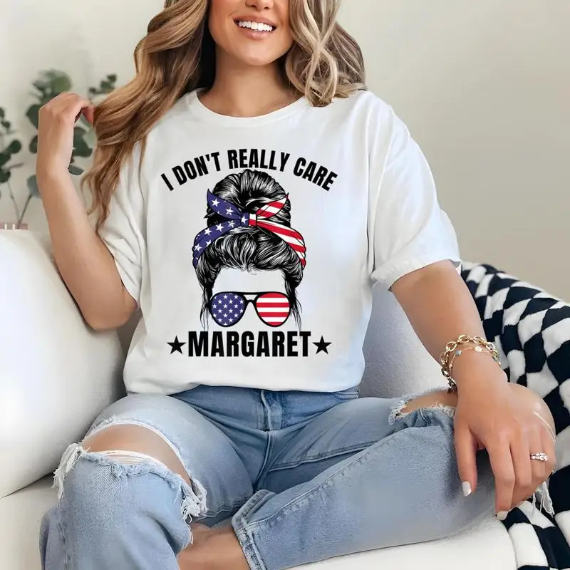 

I Don'T Really Care Margaret T Shirt Funny Political Meme Jd Vance Satire Minimalist Sarcastic Humor Vintage Retro Style