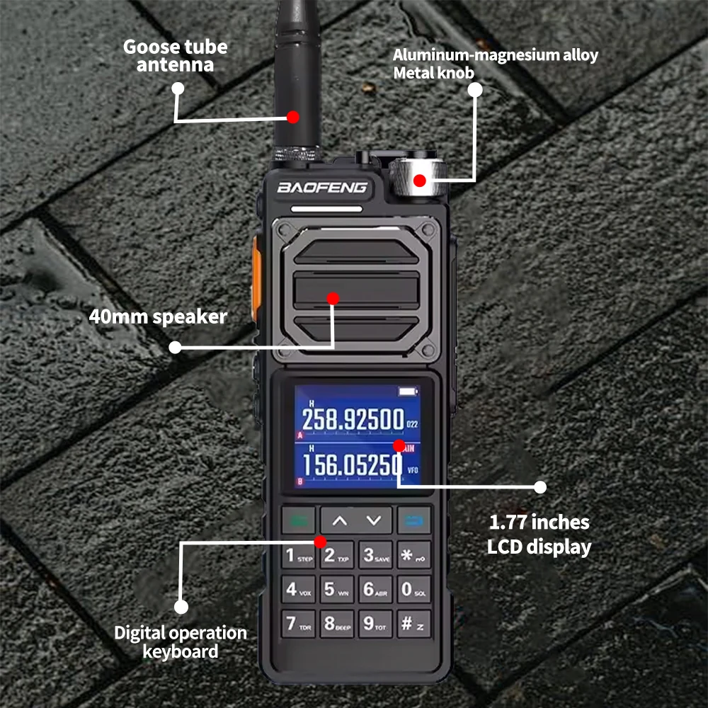 1PC Baofeng UV-25M Two Way Radio 10W Walkie Talky Long Range Type-C Charging AM FM NOAA Transmitter Handheld Wireless Woki Toki