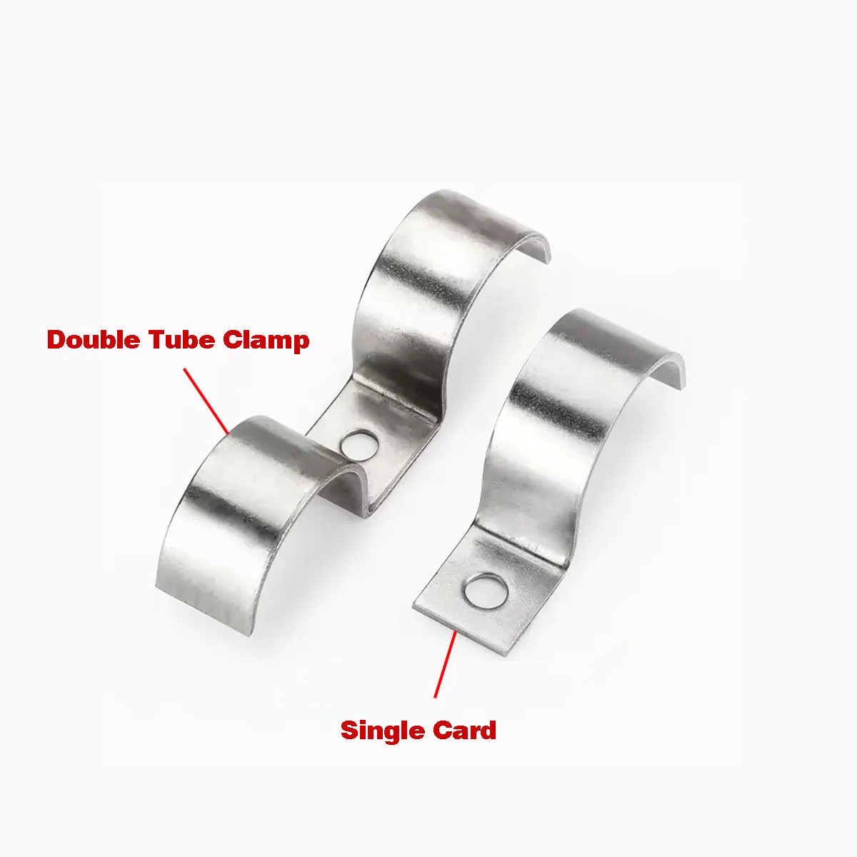 304 Stainless Steel P-Type Single Side Pipe Clamp/Half Code Single Hole Riding Card