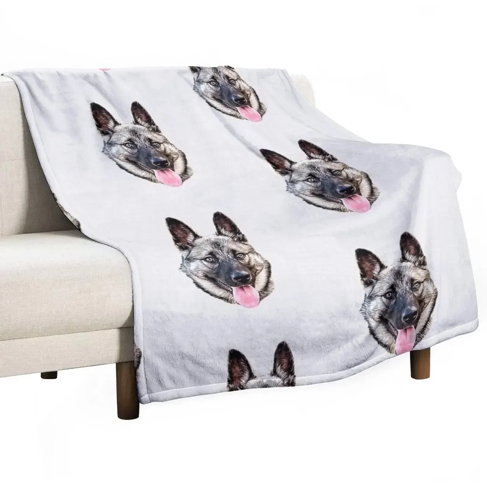 

Norwegian Elkhound Throw Blanket manga valentine gift ideas Flannel Fabric Blankets Sofas Of Decoration Blankets