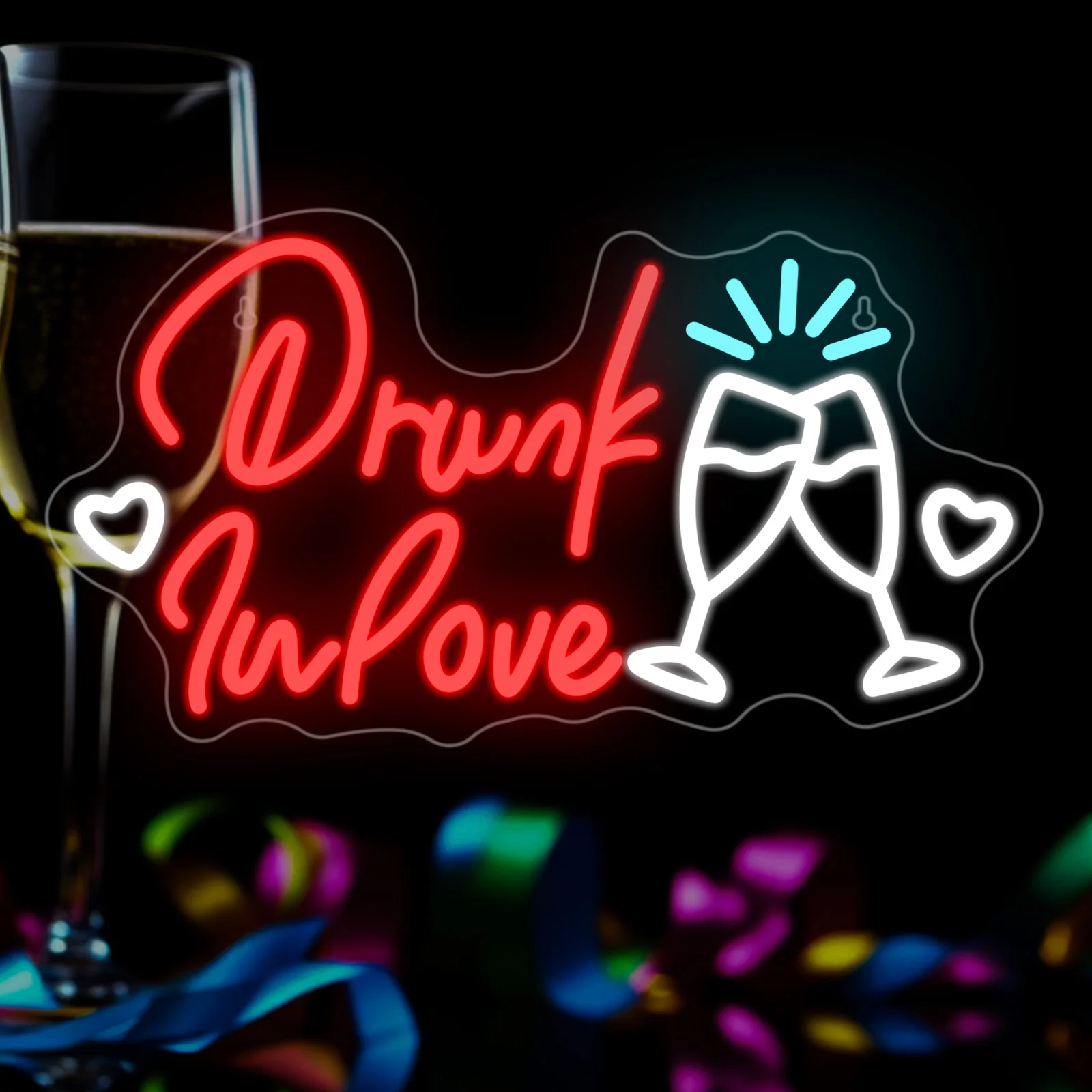 

Drunk in love Neon Sign Beer Cheers Neon Led Sign Room Decoration Dimmable Wall Decor For Bar Club Man Cave Hanging Light USB 5v