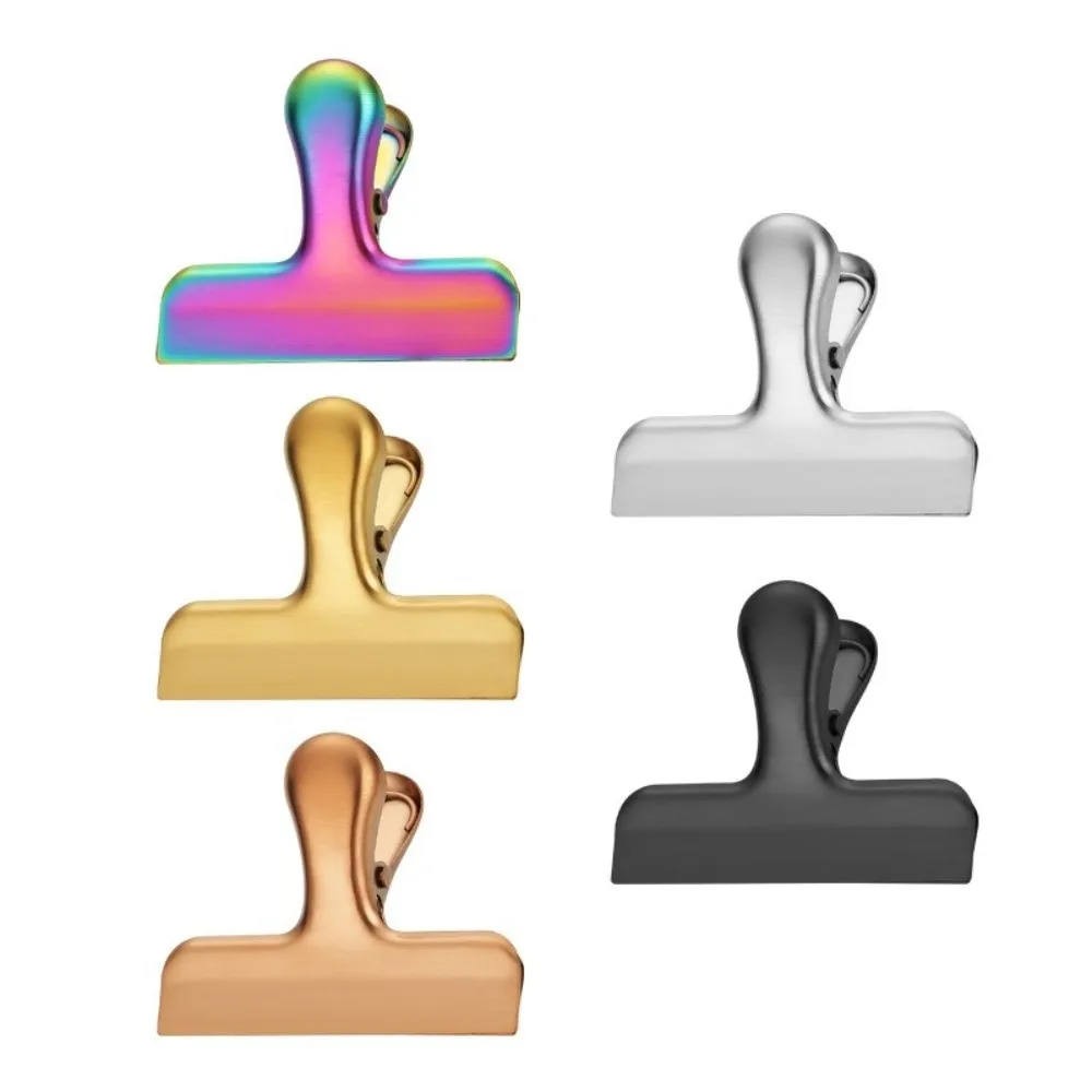 Stainless Steel Sealing Clip Dust-proof Mini Size Food Sealer Clip Snack Sealing Leak-Proof Binder Clip Receipt Organization