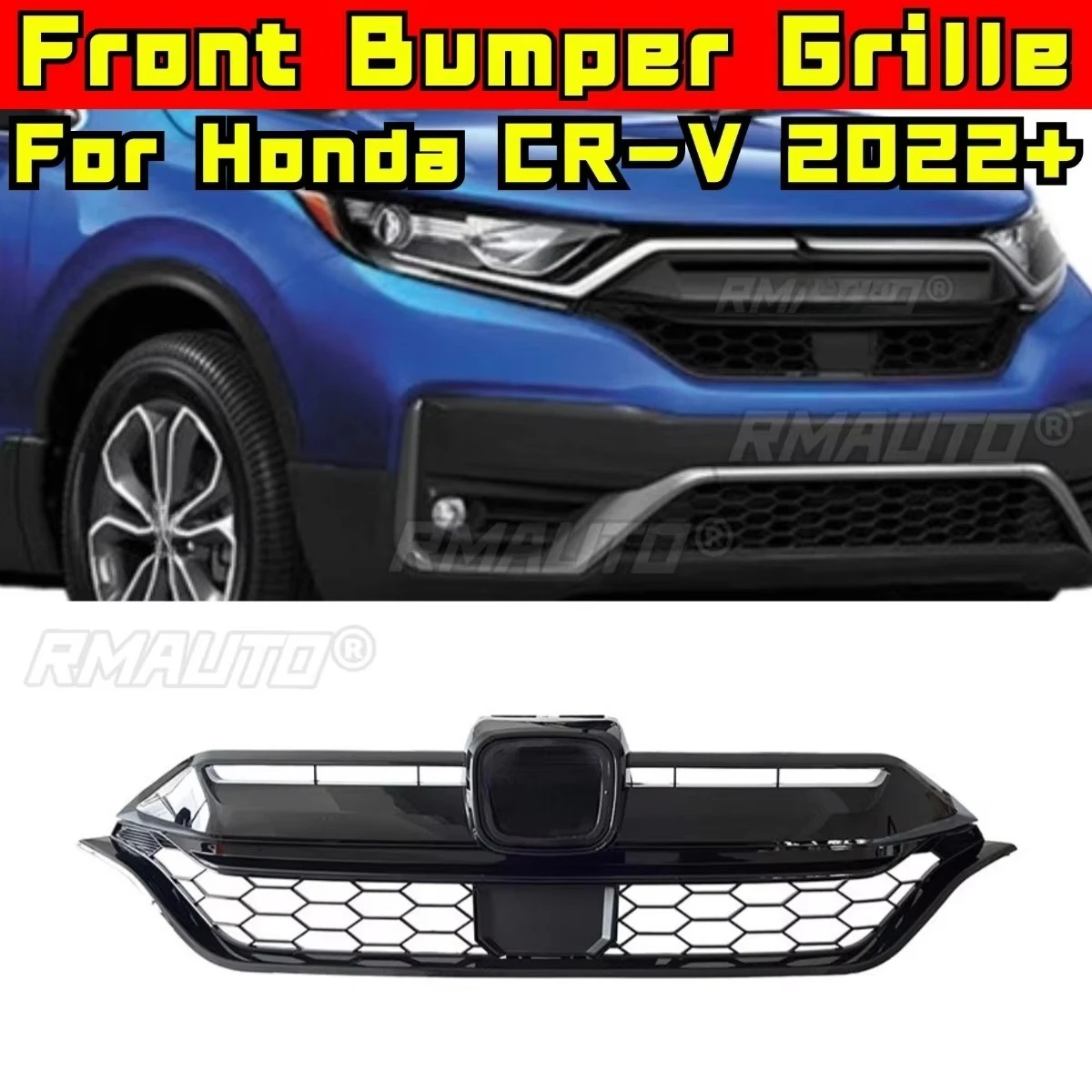 

Решетка бампера автомобиля, декоративные полоски, гоночная решетка, комплект кузова, решетка переднего бампера для Honda CR-V 2022+, внешняя часть 71121-3B4-H01