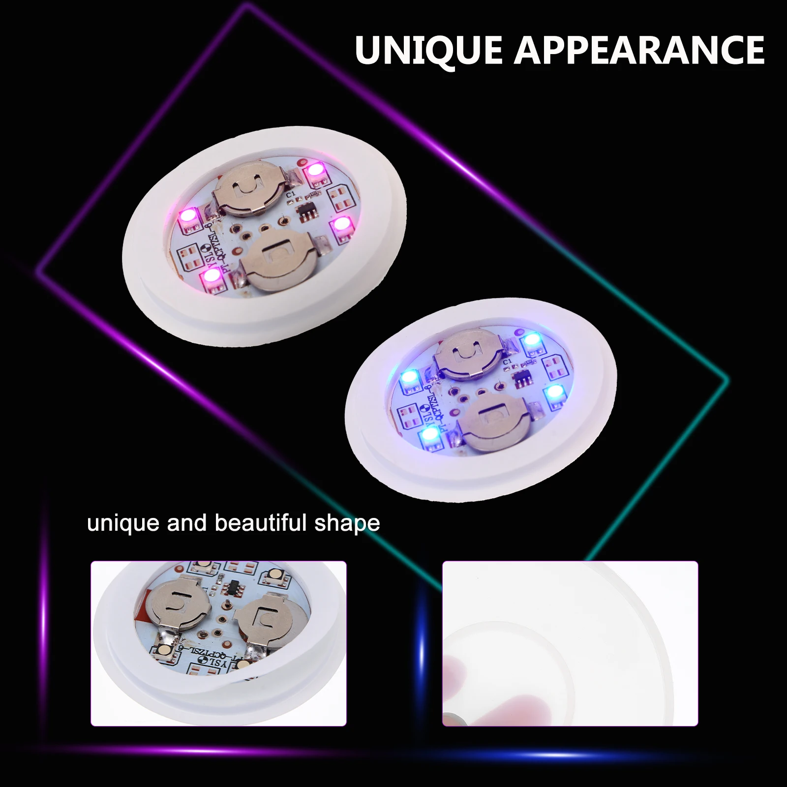 

1 set 1 Set Luminous Coaster Mold Silicone Diy Craft Cd Disc Mold Durable Creative Easy Clean Home Use 4 Stickers Included