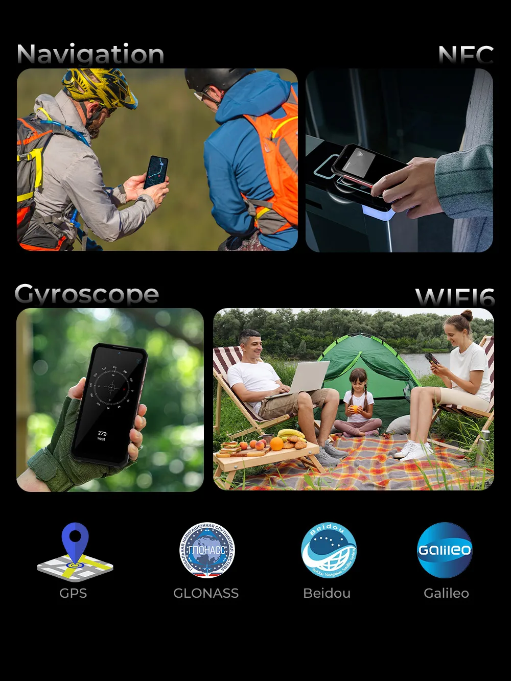 OUKITEL WP56 36GB(12+24)+512GB Android 15 Smartphone 16000mAh 45W Schnellladung 6,8“FHD 120Hz 128dB Lautsprecher 108MP 5G Mobiltelefon – Detail 22