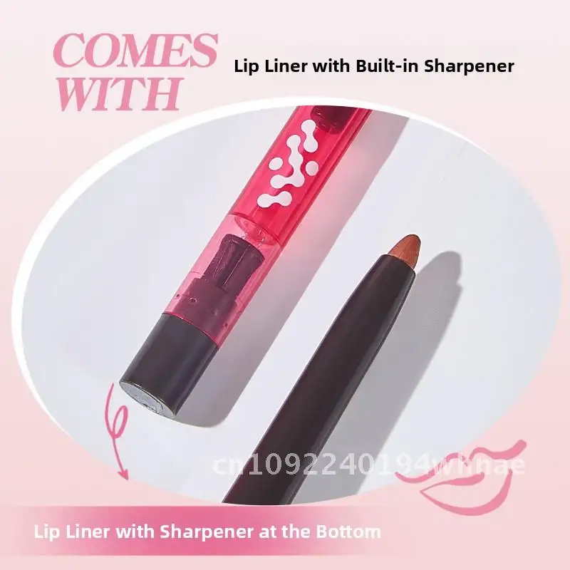 QXQY Rich Nude Lip Liner Rossetto antiappannamento con finitura opaca liscia a lunga durata per il contorno e il miglioramento della forma