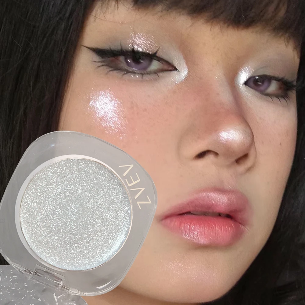 Monochrome Glitter Eyeshadow Palette Pearly Blue Purple Highlighter Nude Lasting Korean Charming Eyes Make Up Palette Cosmetics