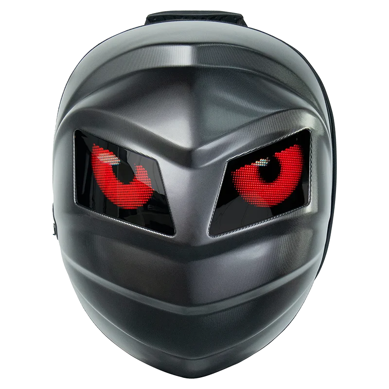 

LOY Black Knight Smart Custom Designer Large Capacity Outdoor Motorcycle Waterproof Men's Casual Sports Led Backpacks With Eyes