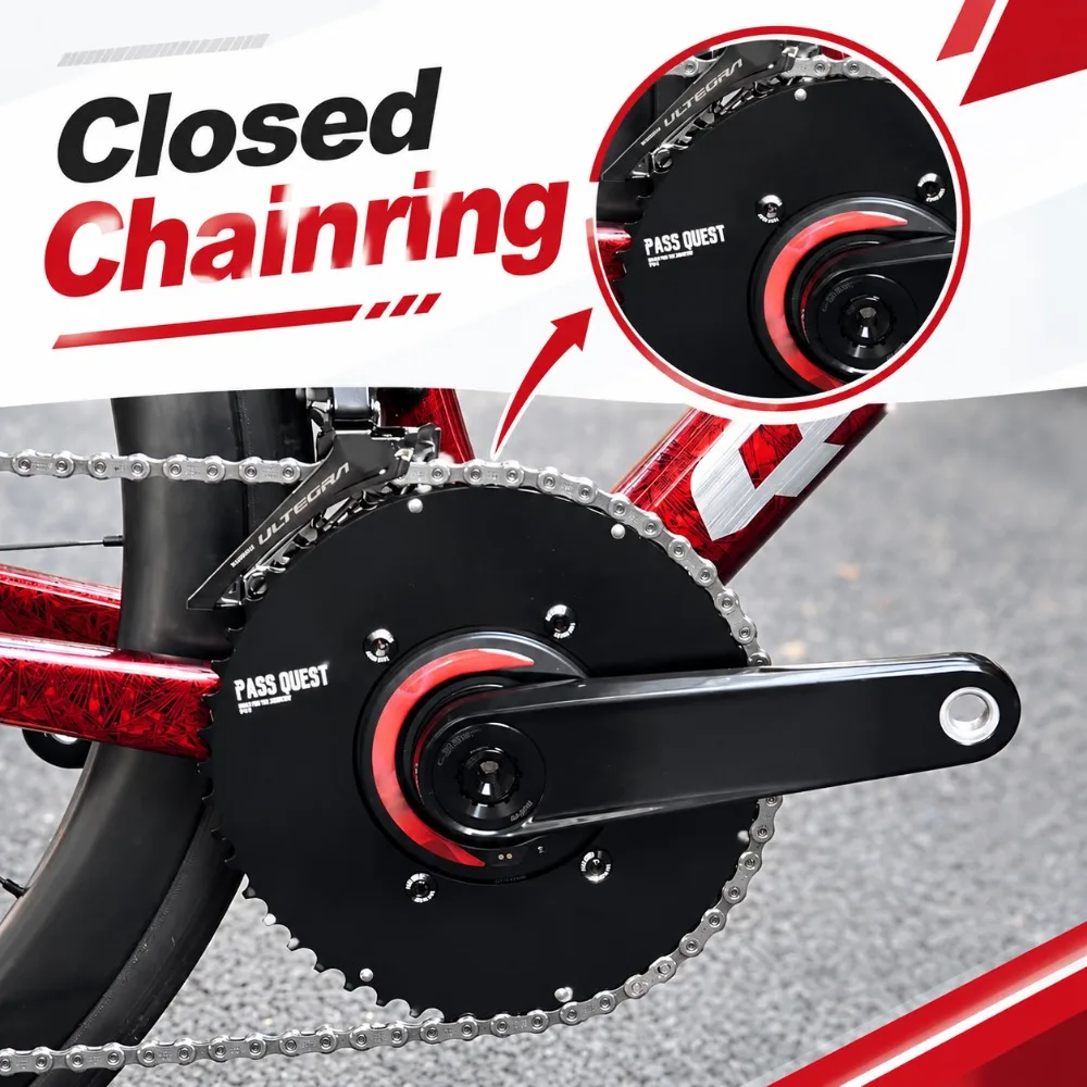 star 110bcd double chainring for geoid power meter chainring 110 bcd plate 46 33 50 34 52 36t 53 39 54 40 4 bolt aero chain ring