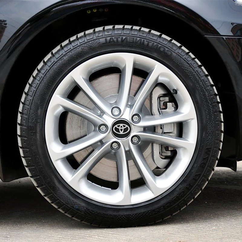 4 قطعة 56 مللي متر سيارة عجلة غطاء محور مركزي شارة لاصق للشعار لتويوتا كورولا هايلكس RAV4 C-HR أوريس يارس كروزر بريوس أيجو كامري