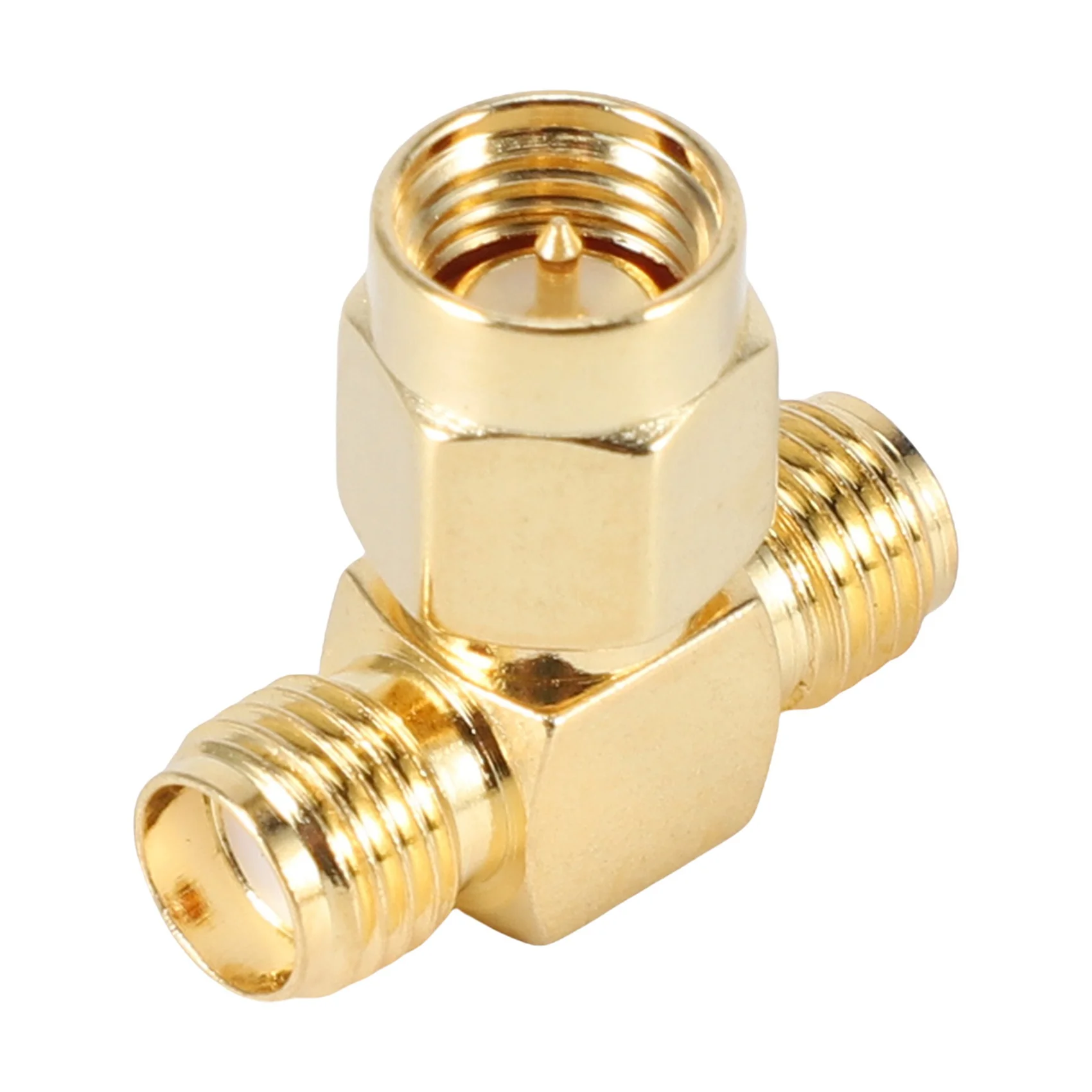 AT29-SMA Male To Two SMA Female Triple T RF Adapter Connector 3 Way Splitter NEW