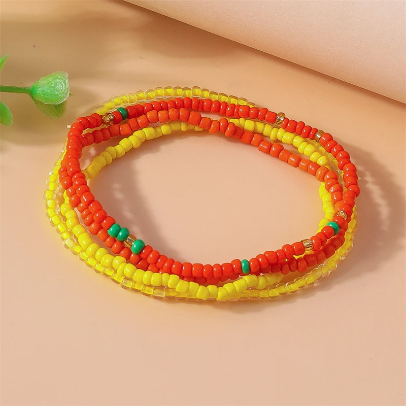 4 teile/satz böhmische handgemachte bunte perlen armbänder für frauen elastische perlen armbänder mädchen party holdiay schmuck dekoration – Detail 13