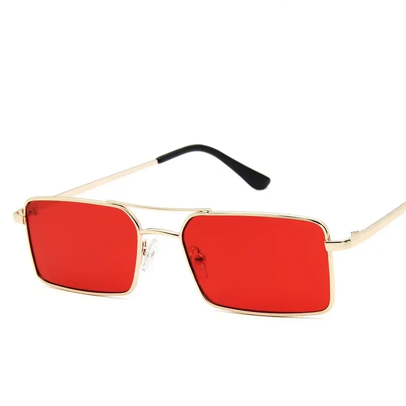 Square Fashion Sunglasses for Women Full Frame Sun Glasses Men Little Red Lens Summer Unisex Glasses Oculos Eyewear