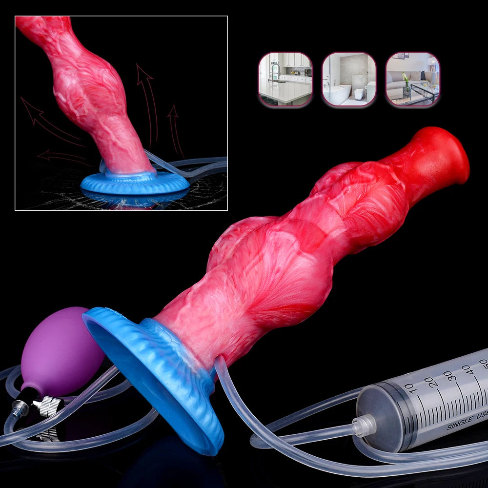 NNSX Squirting tiup Dildo Anal Plug untuk wanita/pria fantasi mainan seks Fidget ButtPlug Anal Vagina masturbasi pesan