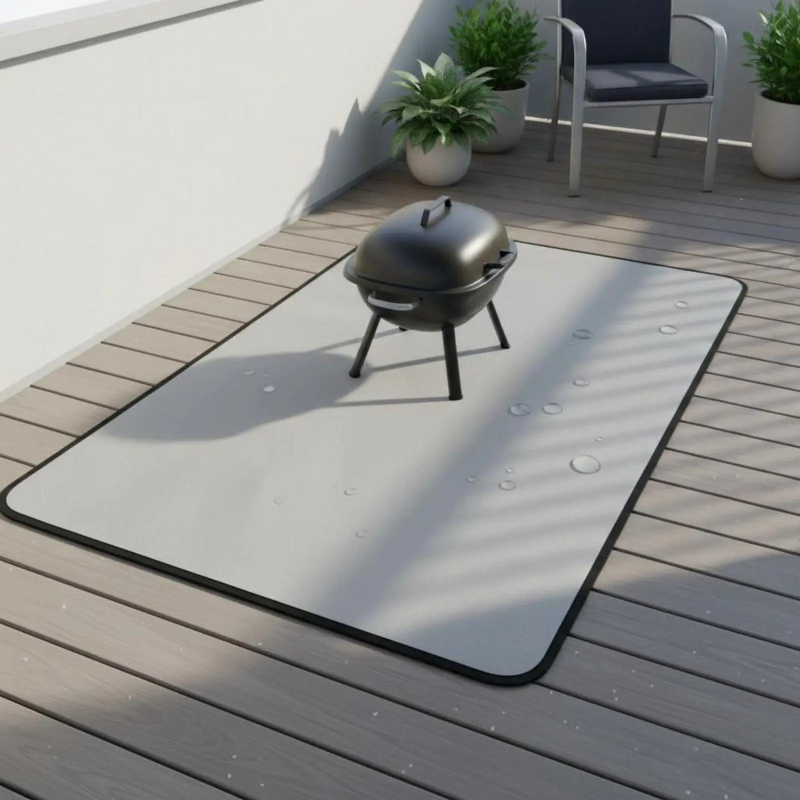 Fireplace Floor Mat Fire Resistant Pad for Outdoor BBQ Grill Heat Radiation Blocking Silicone Coated Fiberglass Protector