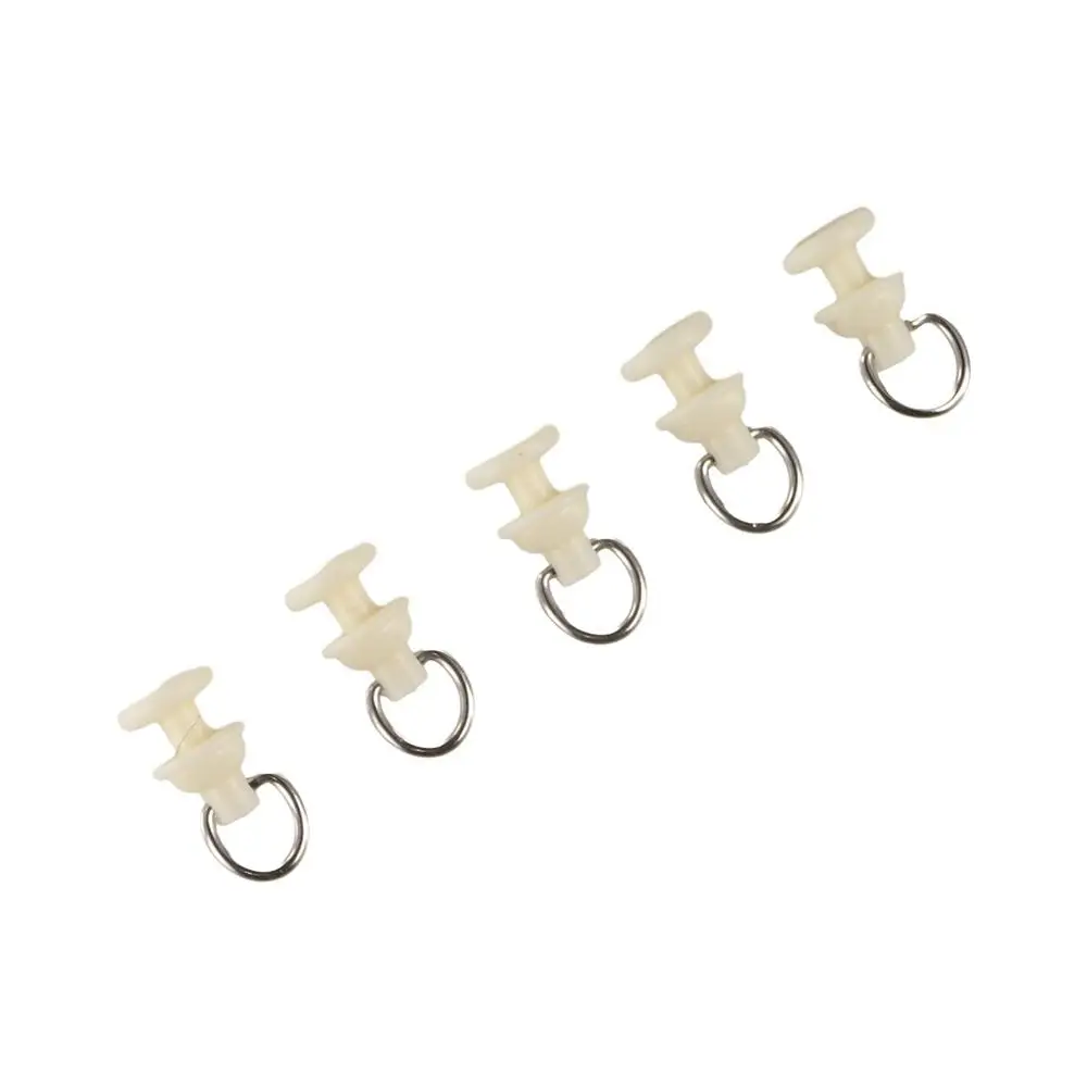 20pcs/pack White Curtain Track Pulley Silent Slide Smoothly Curtain Hook Roller Plastic Curtain Track Glider
