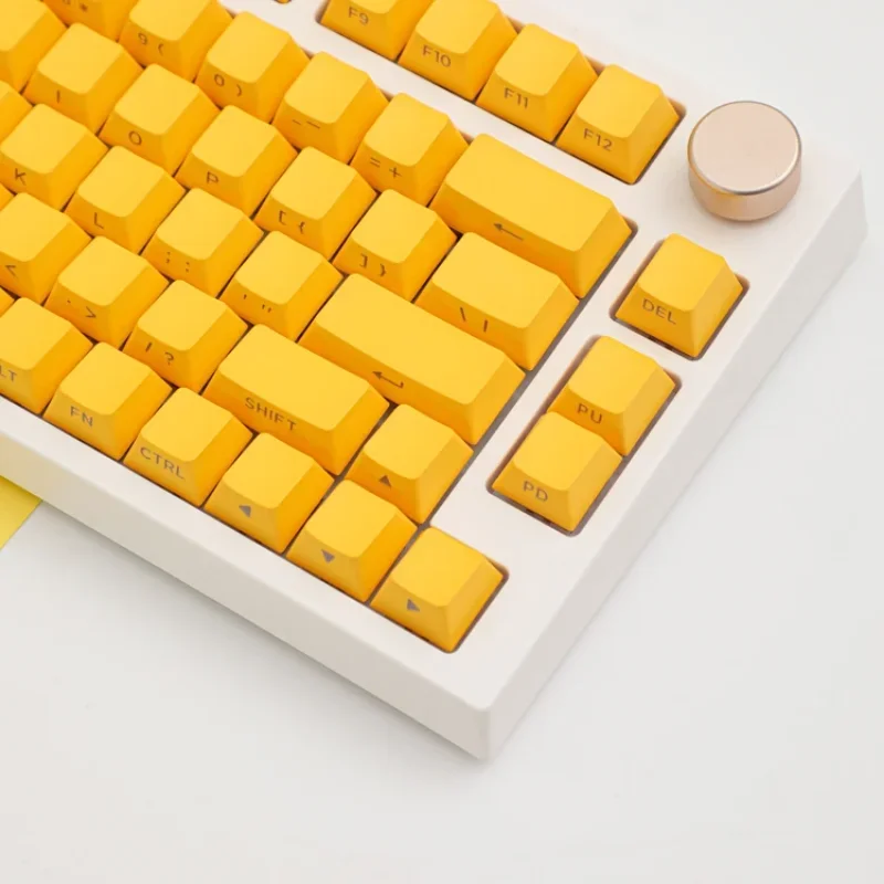 Schenbrunn amarelo keycap lado gravado transparente PBTOEM 68758098   teclado mecânico