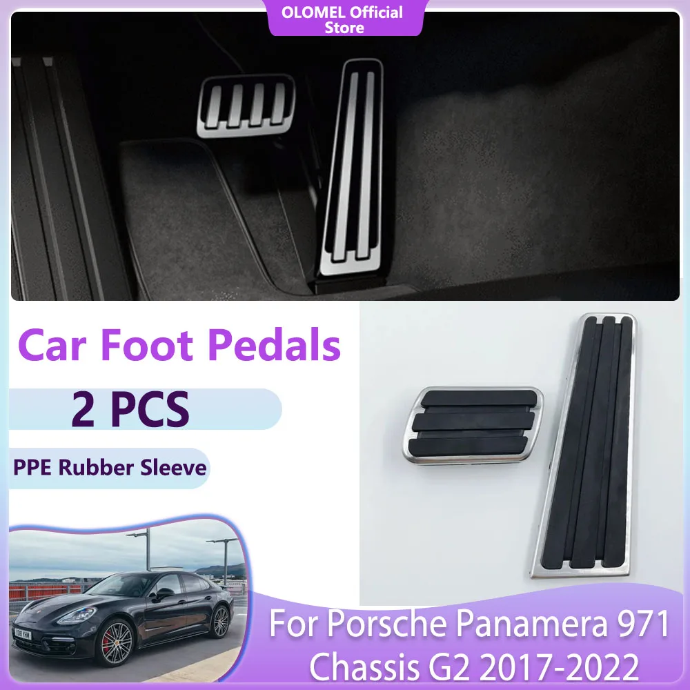 

Автомобильные педали для Porsche Panamera 971 Chassis G2 2017 2018 2019 2020 2021 2022 Нескользящие чехлы из сплава для топливного тормоза без сверления