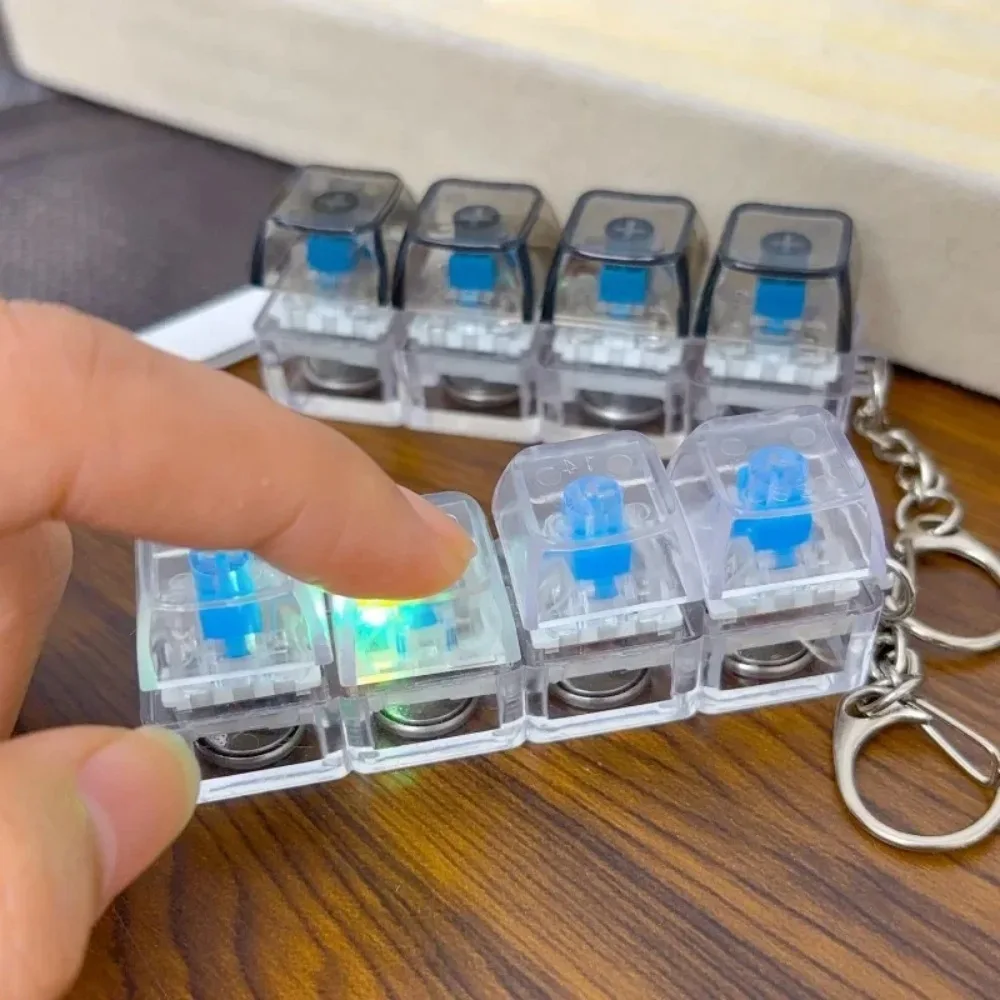 Shine Keys-teclado de dedo para aliviar el estrés, llavero para dejar el tiempo, botón, pellizco, juguete, juguetes de descompresión para adultos